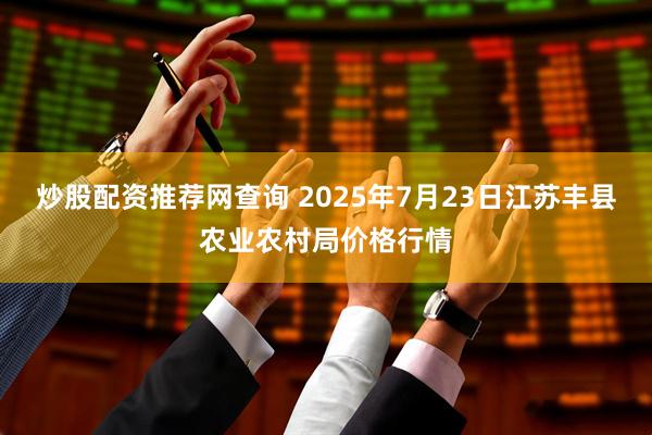 炒股配资推荐网查询 2025年7月23日江苏丰县农业农村局价格行情